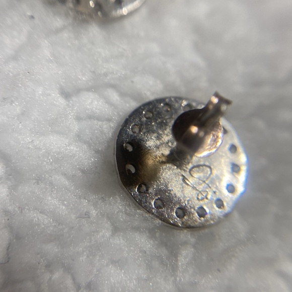 Hand made and signed Sterling 925 Sunflower Studs - Picture 4 of 11